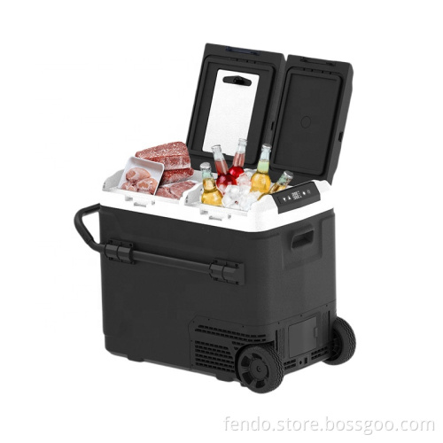 Portable 40L DC 12/24V Mini Fridge for Home, Office, Outdoor, Car, Truck, Travel, Camping